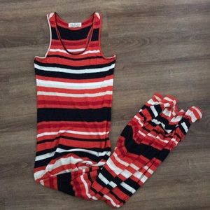 Pink Rose - Cotton Stripes Maxi